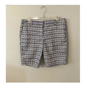 Liz Claiborne Blue & White Design Shorts, Size 8